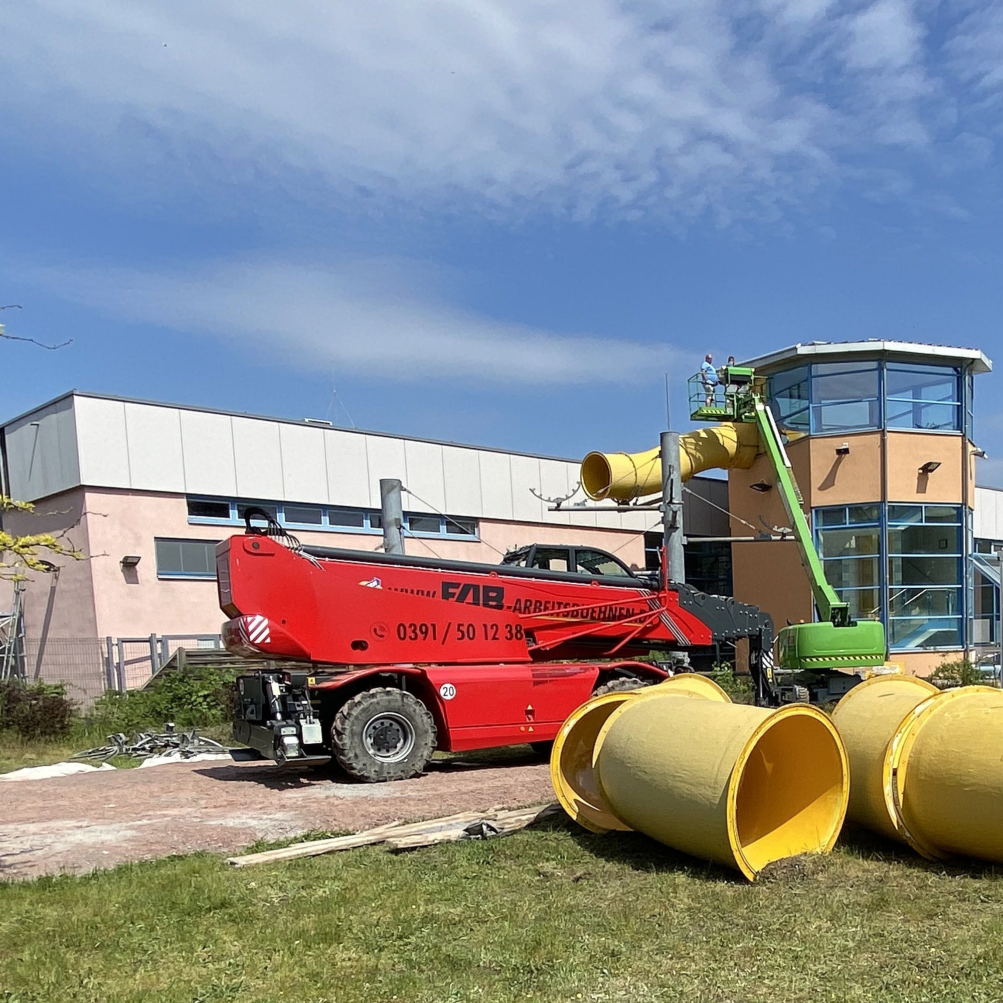 Abriss Rutsche Rolli-Bad