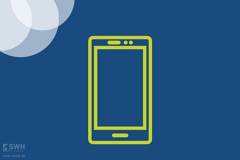 stilisiertes Handy als Symbol für elektronisches Ticket