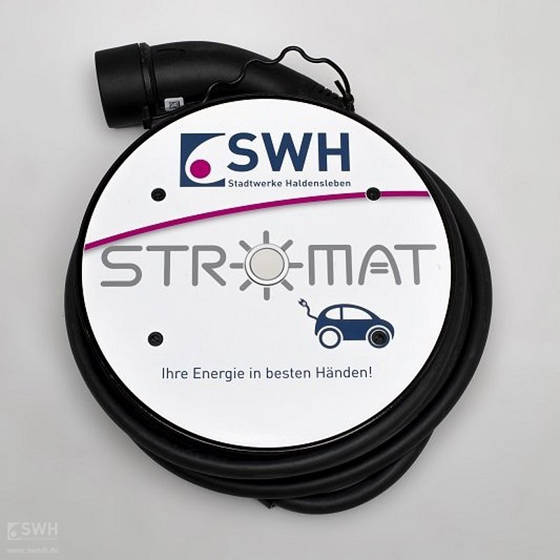 Wallbox Stromat im Design der Stadtwerke Haldensleben